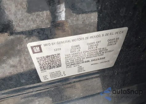 2020 Chevrolet Blazer Fwd 2Lt from USA, damaged, VIN 3GNKBCR48LS615359